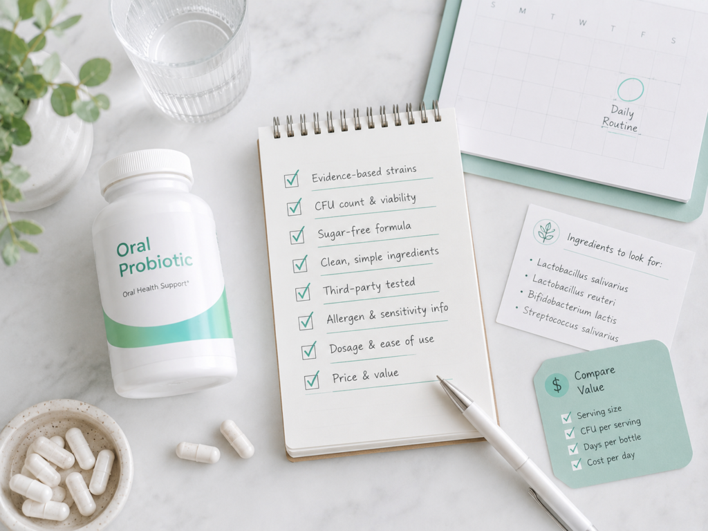 Checklist for evaluating an oral probiotic before buying