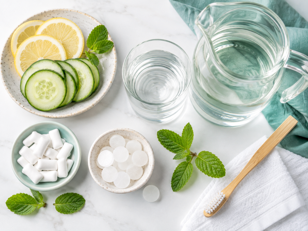 Hydration, sugar-free gum, and everyday habits that may support dry mouth comfort